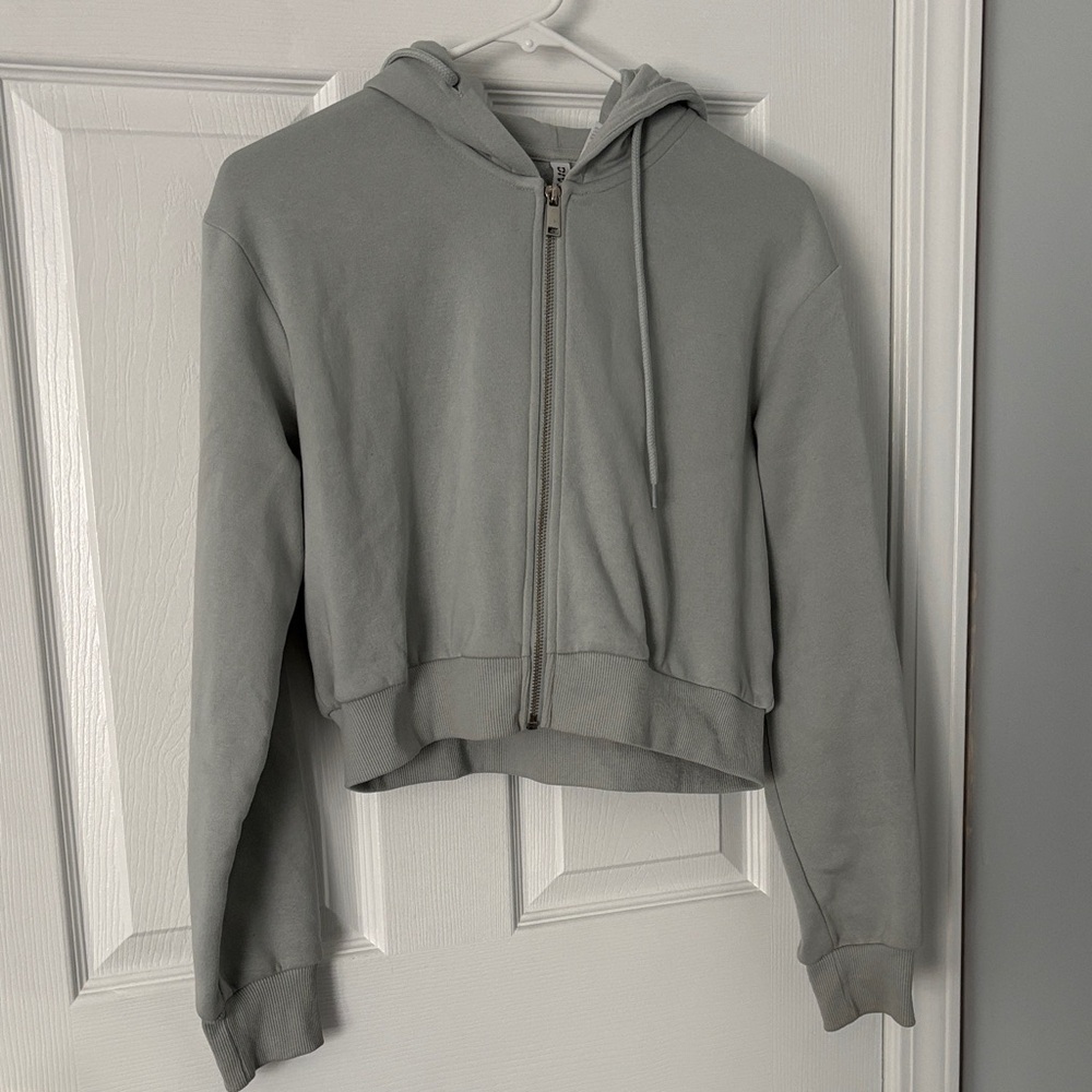 💐 Seafoam Green Zip Up Hoodie Women’s Size S Casual - Picture 3 of 4